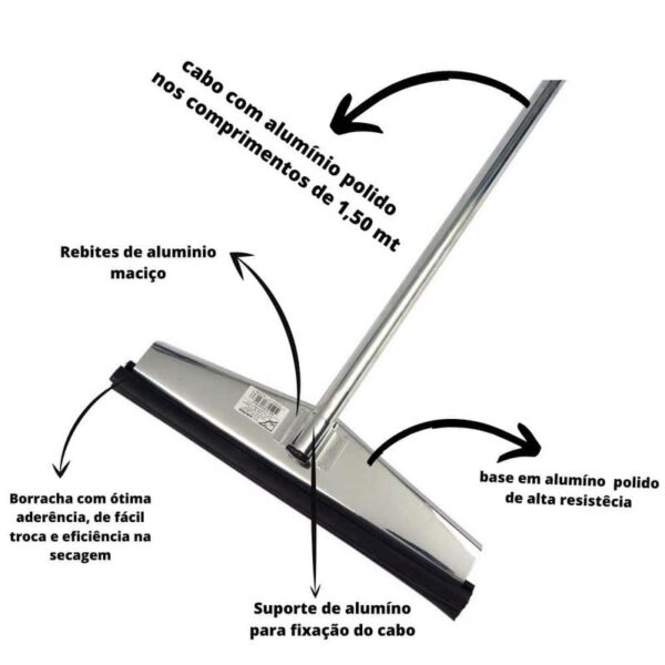 Rodo De Alum Eva 40CM C/cabo 1,50MT